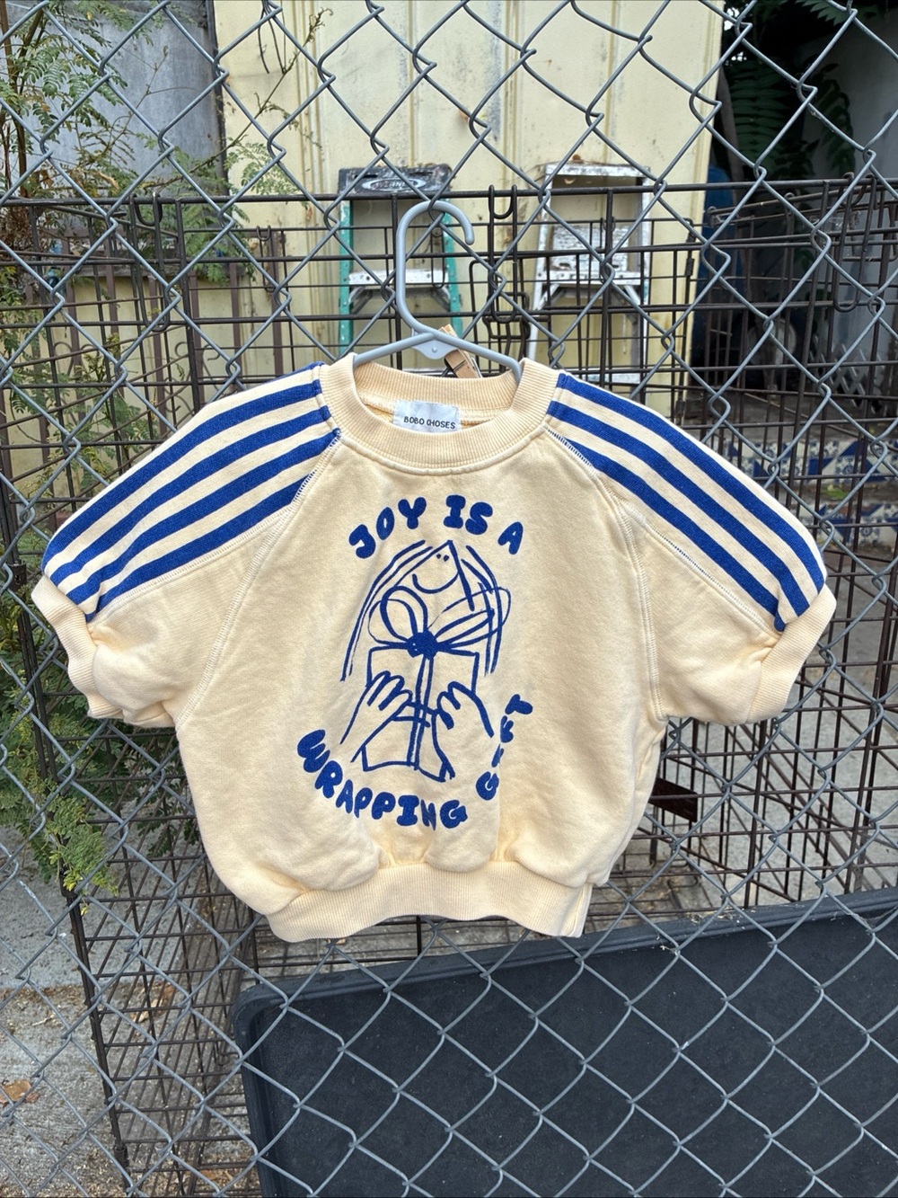 Bobo Choses Joy is a Wrapping Gift Sweatshirt Organic Cotton Sold As Is